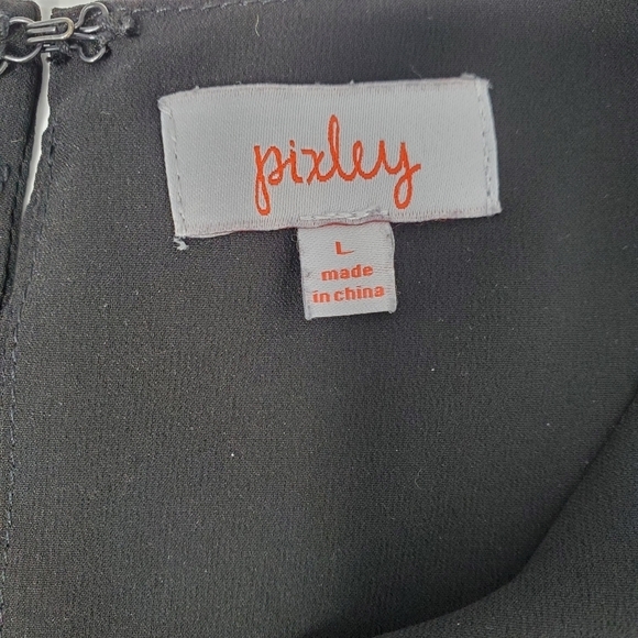 SLEEVELESS BLACK BLOUSE by PIXLEY- WOMENS SIZE LARGE - Picture 4 of 11